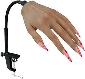 Tiebeauty Silicone Practice Hand for Acrylic Nails - Left Hand with Stand Review