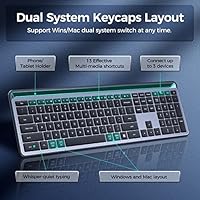 VEILZOR Wireless Multi-Device Keyboard with Numeric Pad & Tablet Holder — image 5