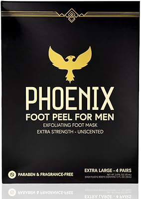 Phoenix Foot Peel for Men - Extra Large - Extra Strength - Unscented