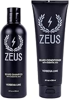 ZEUS Beard Wash Set for Men 8oz Shampoo & Conditioner Verbena Lime — image 1