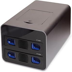IO CREST SY-ENC50127 USB 3.2 Type-C Dual Bay HDD + M.2 NVMe External Enclosure
