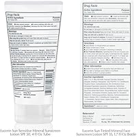 Eucerin Sun Sensitive Mineral Sunscreen Lotion SPF 50 + Tinted Mineral Face Sunscreen SPF 35 — image 2