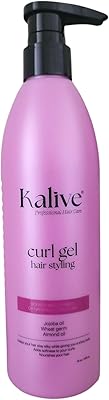 KALIVE Curl Gel 16 oz for Curly Hair