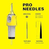 HAWINK Tattoo Cartridges Needles 40Pcs Mixed #12 Standard Round Shader — image 4