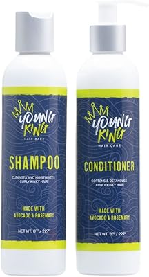 Young King Hair Care Shampoo and Conditioner Set for Kids Hair - 8 oz Each