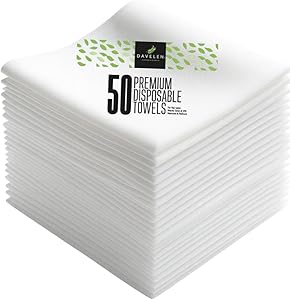 DAVELEN Disposable Large Luxury Towels, 50-Count, 32x16 inches Review