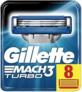 Gillette Mach3 Turbo Razor Blades for Men, 8 Count Review
