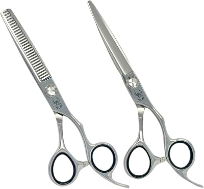 Black Widow 6″ Hair Cutting Scissors Thinning Shears Kit