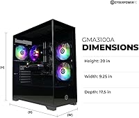 CyberPowerPC Gamer Master Gaming PC, AMD Ryzen 5 5500, Radeon RX 6400 4GB, 16GB RAM, 500GB SSD — image 3