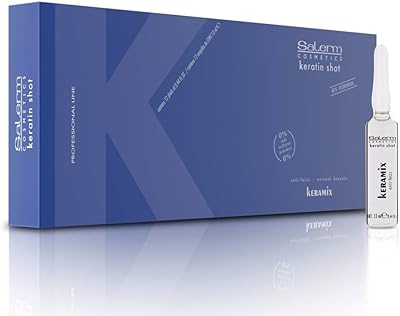 Salerm Keratin Shot Keramix Intensive Keratin Treatment Ampoules 0.44oz (Pack of 12)