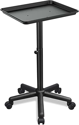 Fuehomue Salon Rolling Tray with Adjustable Height