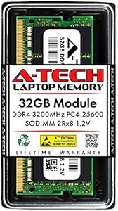 A-Tech 32GB DDR4 3200 MHz SODIMM Laptop RAM