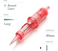 Kwadron Optima Professional Permanent Makeup Cartridge - 1 Round Liner 0.30mm Long Taper — image 3