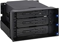 ICY DOCK flexiDOCK MB830SP-B 3-Bay 3.5 Inch SATA/SAS HDD Docking Enclosure — image 1
