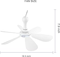 SCOOYEEES Silent USB Powered Ceiling Fan with Remote Control — image 7