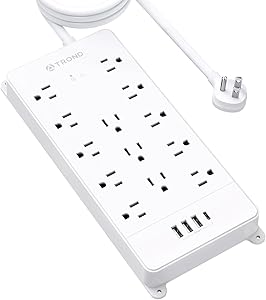 TROND Surge Protector Power Strip 10 ft Cord