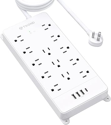TROND Surge Protector Power Strip 10 ft Cord