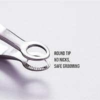 Rinocos RC_Silver Round Tip Tweezers — image 2