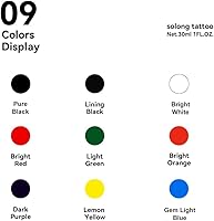Solong Tattoo Ink Color Set, 9 Colors, 1oz — image 3