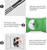 GSKAIWEN 7.87ft x 13.12ft Green Screen Backdrop with Stand — image 9