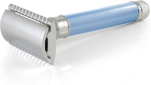 Edwin Jagger Double Edge Safety Razor with Long Handle (Blue) Review
