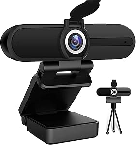 HDZIYU 4K Webcam with Microphone and Tripod