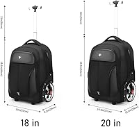 WMHYLYH Rolling Backpack with Large Wheels 20-inch — image 2