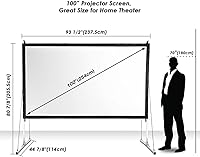 Instahibit 72″ Manual Pull Down Projector Screen — image 3