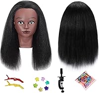 Czrleaty African Human Hair Mannequin Head 16 inch — image 2