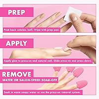 Olive & June Instant Mani Press On Nails (Glue) - 42 Fake Nails, HD Crisp White — image 5