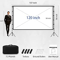 KSAN 120-inch Projector Screen with Stand — image 7