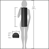 Saloniture 3/4 Jumbo Round Massage Table Bolster Pillow - Black — image 6