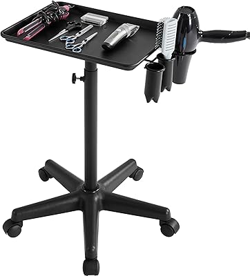 Yaheetech Beauty Rolling Aluminum Tray Cart