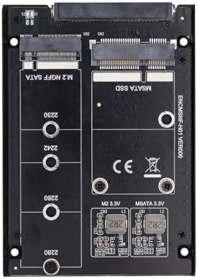 ChenYang MSATA & M.2 NGFF SATA to 2.5″ SATA JBOD Enclosure Adapter