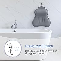 kixcvdm Silicone Bath Pillow, Gray — image 8