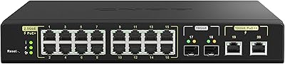 QNAP QSW-M2116P-2T2S 20-Port 10GbE PoE++ Managed Network Switch