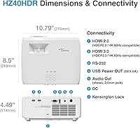 Optoma HZ40HDR HD DLP Theatre and Gaming Projector — image 3