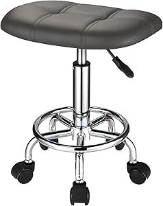 FNZIR Square Rolling Stool with Wheels Review