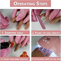 Tiebeauty Silicone Practice Hand for Acrylic Nails - Left Hand with Stand — image 6