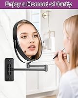 DECLUTTR 9-Inch Wall Mounted Makeup Mirror, 1X/20X Magnification, Black — image 7