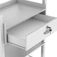Paddie Salon Beauty Cabinet Cart Trolley 3-Layer White — image 5
