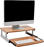Mind Reader Monitor Stand with Sliding Keyboard Drawer — image 1