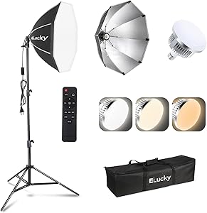 EZLucky 20″ Softbox Lighting Kit