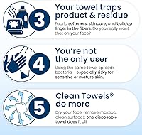 Clean Skin Club Clean Towels XL, 100% Biobased Face Towels, 100 Count — image 6