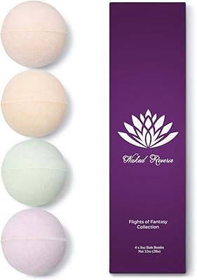 Naked Reverie Bath Bomb Gift Set for Women - 4 Extra Large (8 oz) Bath Bombs
