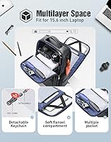 Bopai 40L Genuine Leather Laptop Backpack — image 2