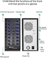 IO CREST 8-Bay Tool-Less SATA Hard Drive Enclosure, 22TB Capacity — image 6