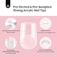 Beetles Tipex Instant Apex Nail Tips Squoval XS Short 512pcs — image 5