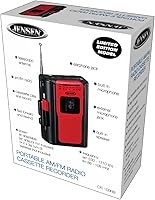 Jensen CR-100RB Retro Portable AM/FM Radio Cassette Player — image 7