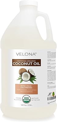 Velona USDA Certified Organic Extra Virgin Coconut Oil 128 Fl Oz